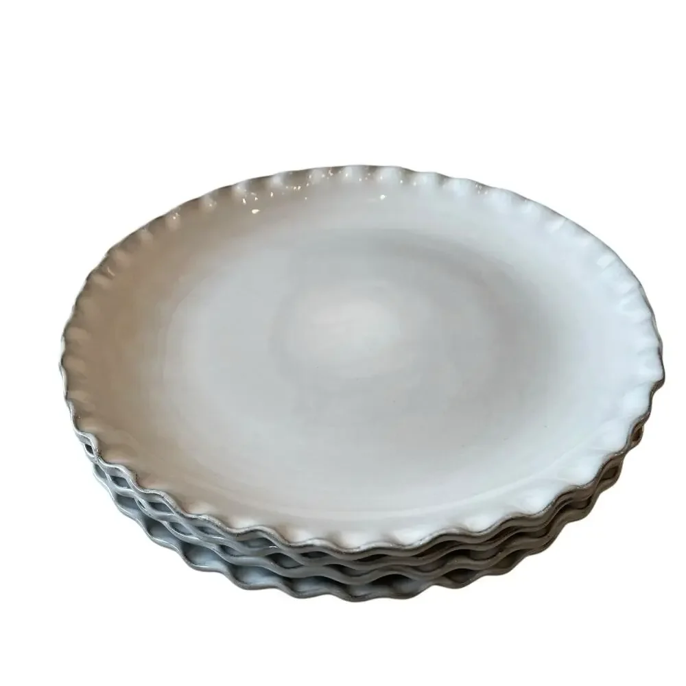 Nosse with Fortessa Stone Dinner Plates 11in Light Gray Set of 4 Portugal NEW